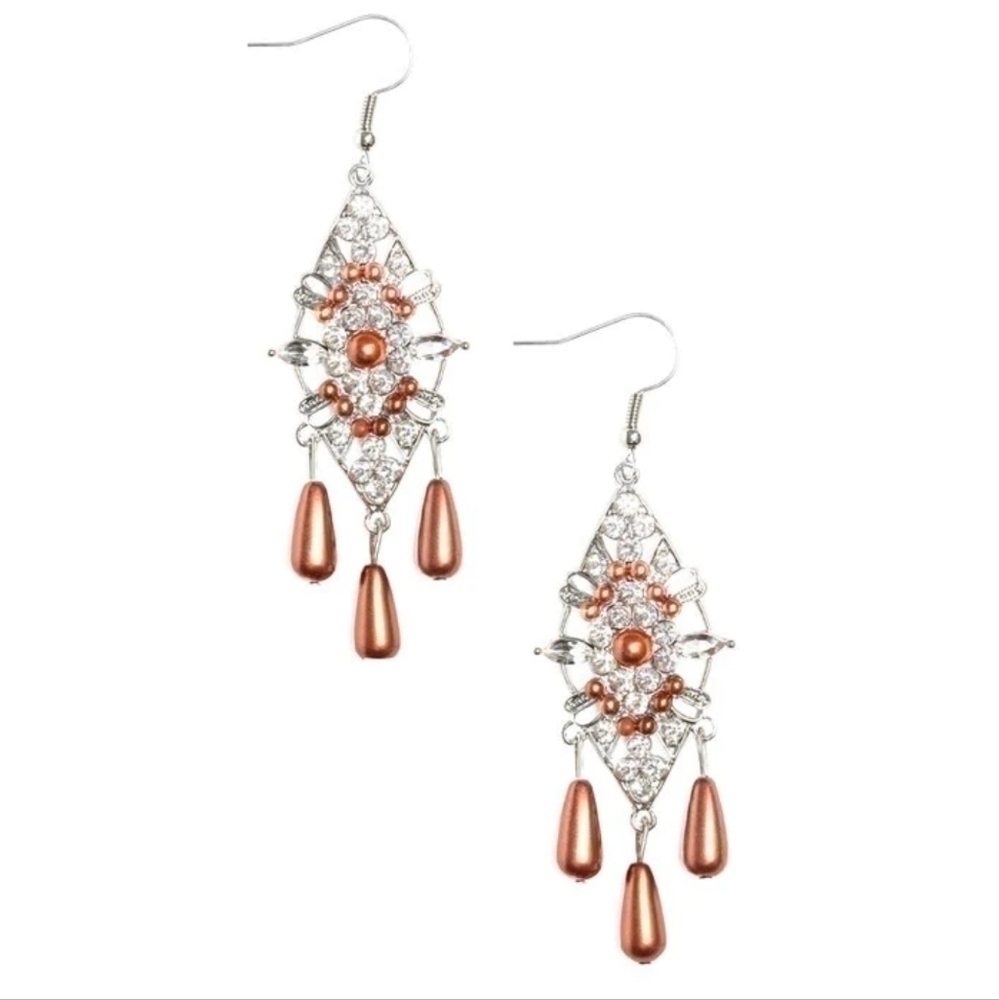 Paparazzi Majestic Mood - Brown Earrings new with tags